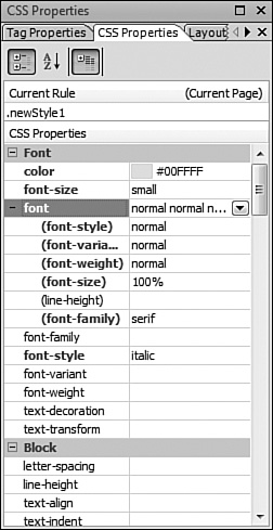 The CSS Properties task pane appears to be a simple tool at first, but it’s actually extremely powerful.