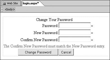 The Change-Password control makes it easy for a user to change his or her password. In some configurations, a user can even change someone else’s password.