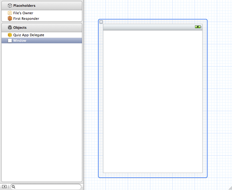 Canvas with Window object displayed