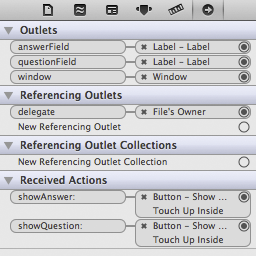 Checking connections in the Inspector