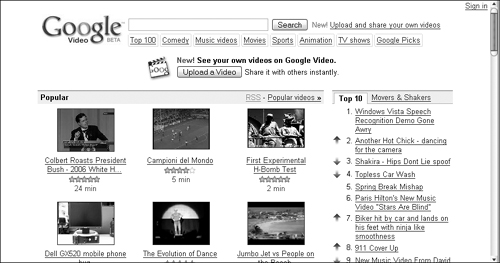 Search for all types of videos from the Google Video page.