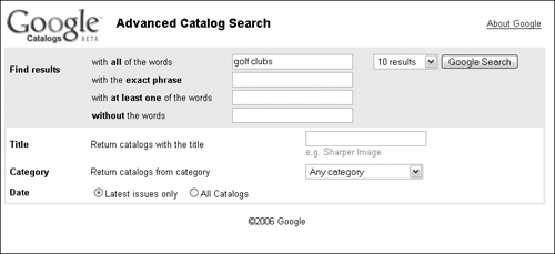 Focus your searches to find the right catalog.