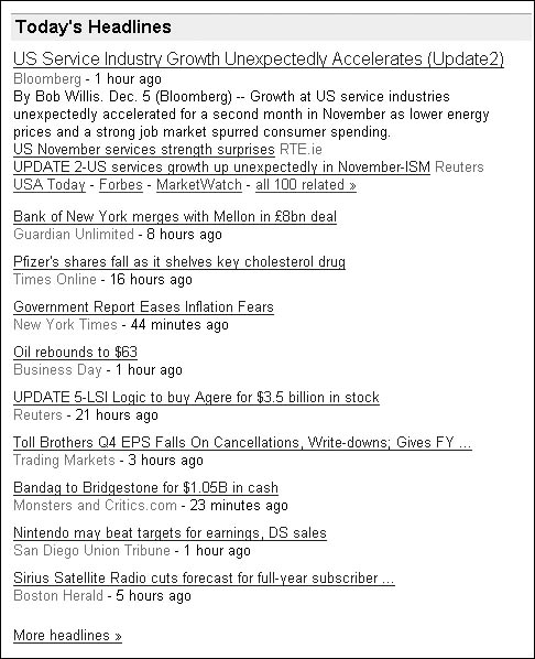 Read top financial stories in Today’s Headlines on Google Finance.