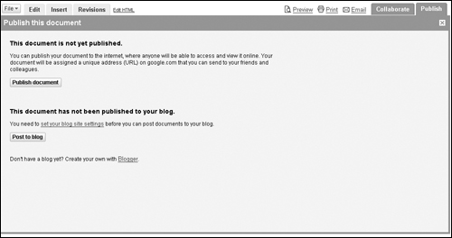 Publish your document to the Web or post it to your blog.