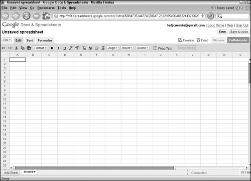 Keeping your spreadsheets on Google lets you maintain them remotely.