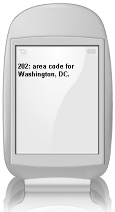 Let your fingers do the walking by sending a text message with an area code to Google SMS.