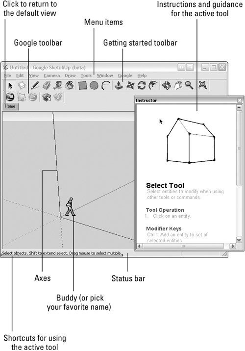 Build the model in the program window, and read about the tools as you use them in the Instructor.