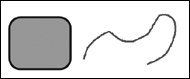 A curve may be closed (left) or open (right).
