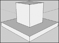 Drag the second shape to form a box on top of the original base shape.