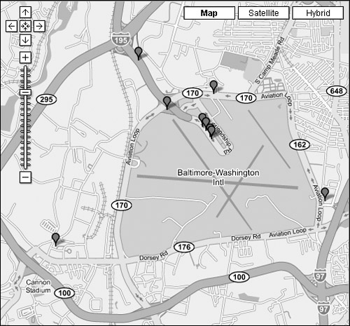 View a snapshot of transportation services in a particular location that can be updated in real time.