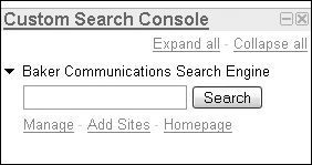 You can use a custom search engine in a number of ways, including a custom Search Console on your Google home page.