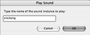 The Play Sound behavior parameters