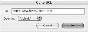 The Go to URL settings