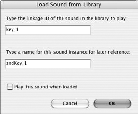 Each sound requires a unique instance name (the lower field name).