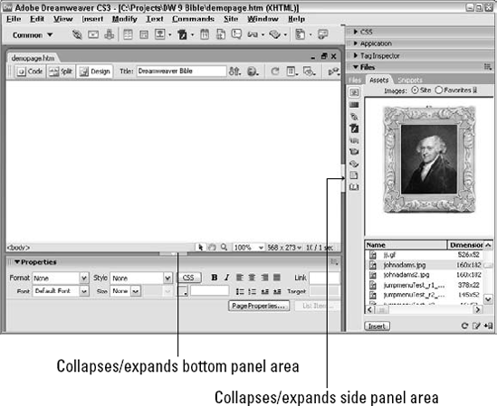 You can collapse all the panel groups along one edge of the screen with the click of a single button.