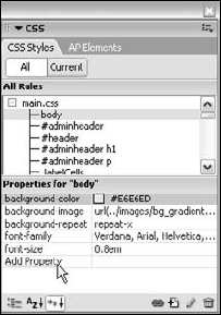 Insert a new property directly into a rule through the Properties pane's Add Property link.