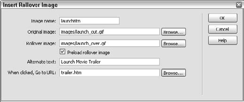 The Rollover Image object makes rollover graphics quick and easy.