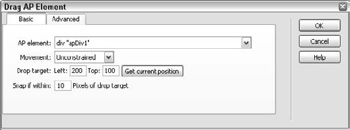 With the Drag AP Element action, you can set up your AP elements to be repositioned by the user.