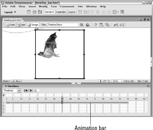 The default animation bar is set at 15 frames but can easily be modified.