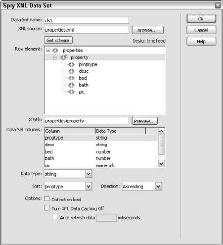 Adding Spry Data