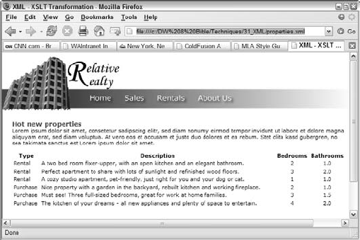 Adding Data to an XSL Page