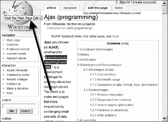 The Web browser will display the alt attribute during a mouse-over of the image.