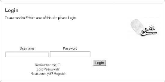 The User Login component will be displayed on a secure page.