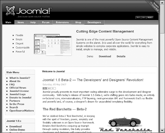 Joomla main site