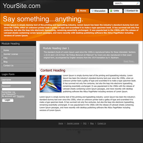 A design comp from Joomlashack