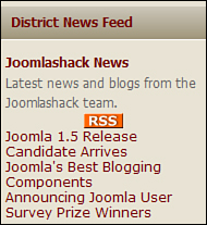 Example of RSS newsfeed in a module