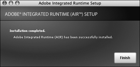 Hooray! You can now install AIR applications.