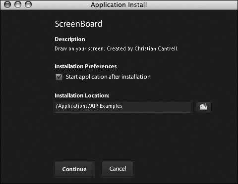 The installer allows the user to specify where the program should be located.