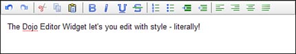 Dojo Rich Text Editor widget