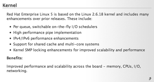 Check the “Kernel” section of the Red Hat Linux Web site.