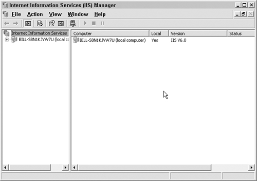 Open the IIS manager.