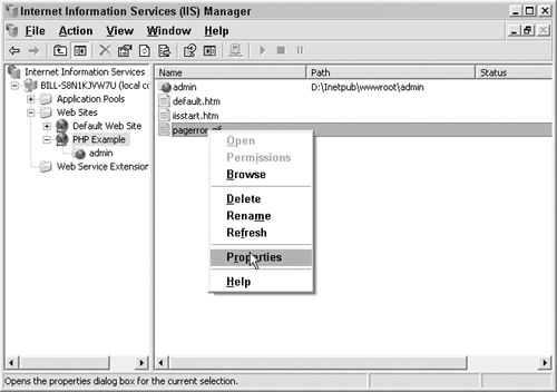 Configuring Web file access.