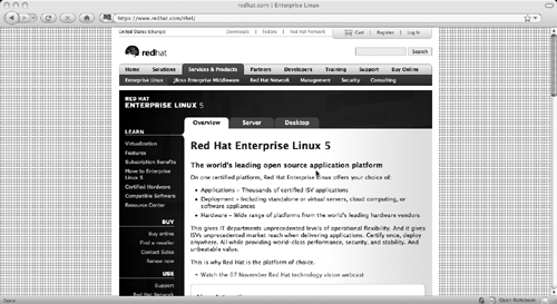 Finding the latest version information for Red Hat Linux.