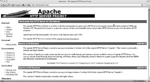 The most recent version of Apache.