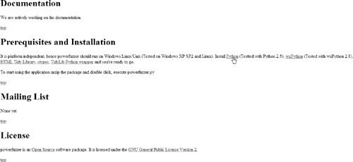 Find the prerequisites section of the PowerFuzzer Web site.