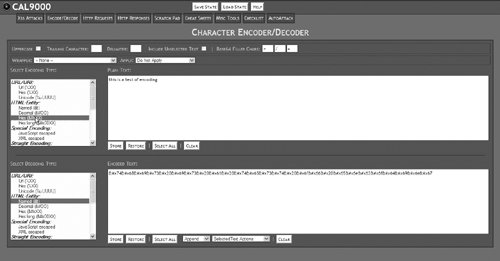 Encode plain text in hexadecimal.