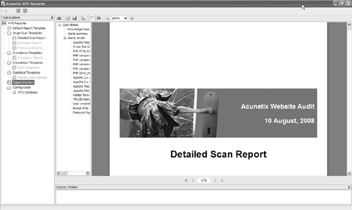 Detailed Scan Report.