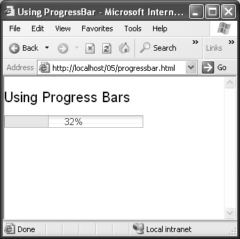 A progress bar.