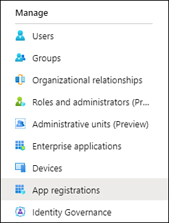 This screenshot shows the App registrations section of the Azure Active Directory blade in the Azure portal.