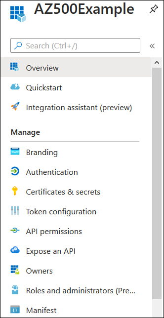 This screenshot shows the API Permissions item in Azure AD.