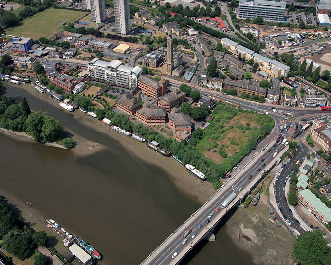 Figure 5.10.1: Aerial view of the vacant Kew Bridge House site