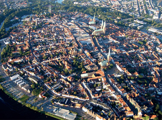 Figure 5.11.1: Aerial photo of Lübeck