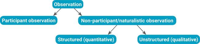 Figure 3.1 Types of observation