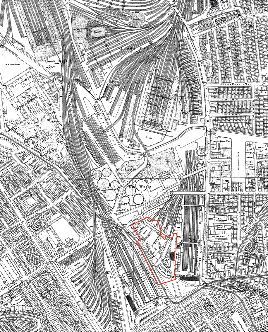 Figure 3.9: King’s Cross at the height of the railway age (1894).