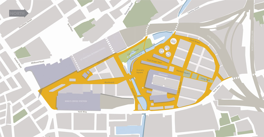 Figure 5.11: Revised masterplan (August 2002) following CABE and English Heritage comments.