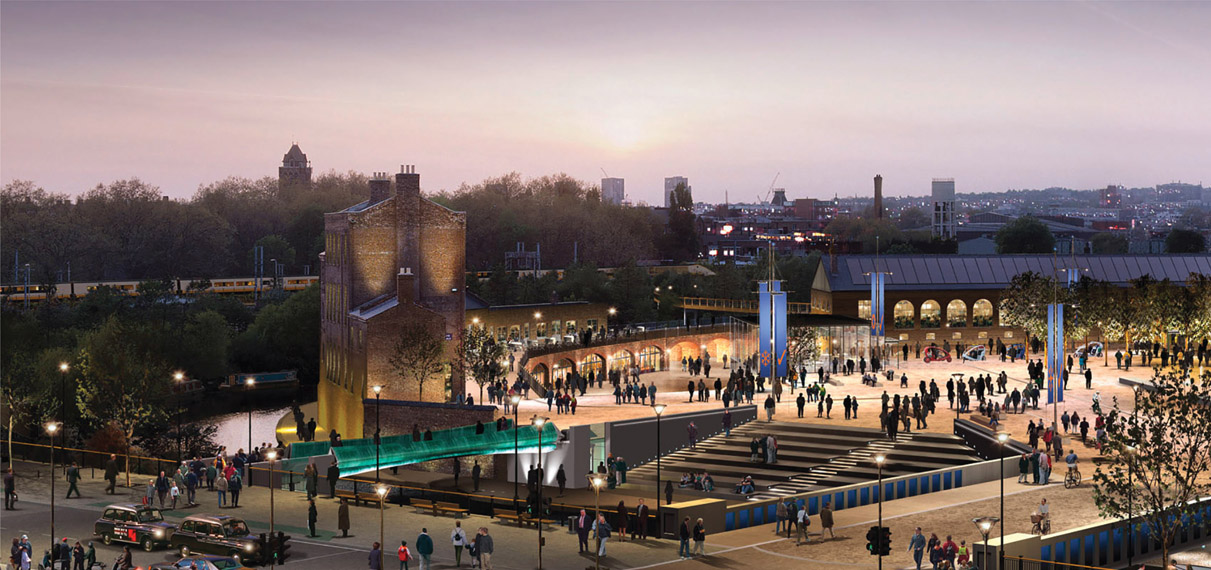 Figure 5.15: CGI showing Granary Square.